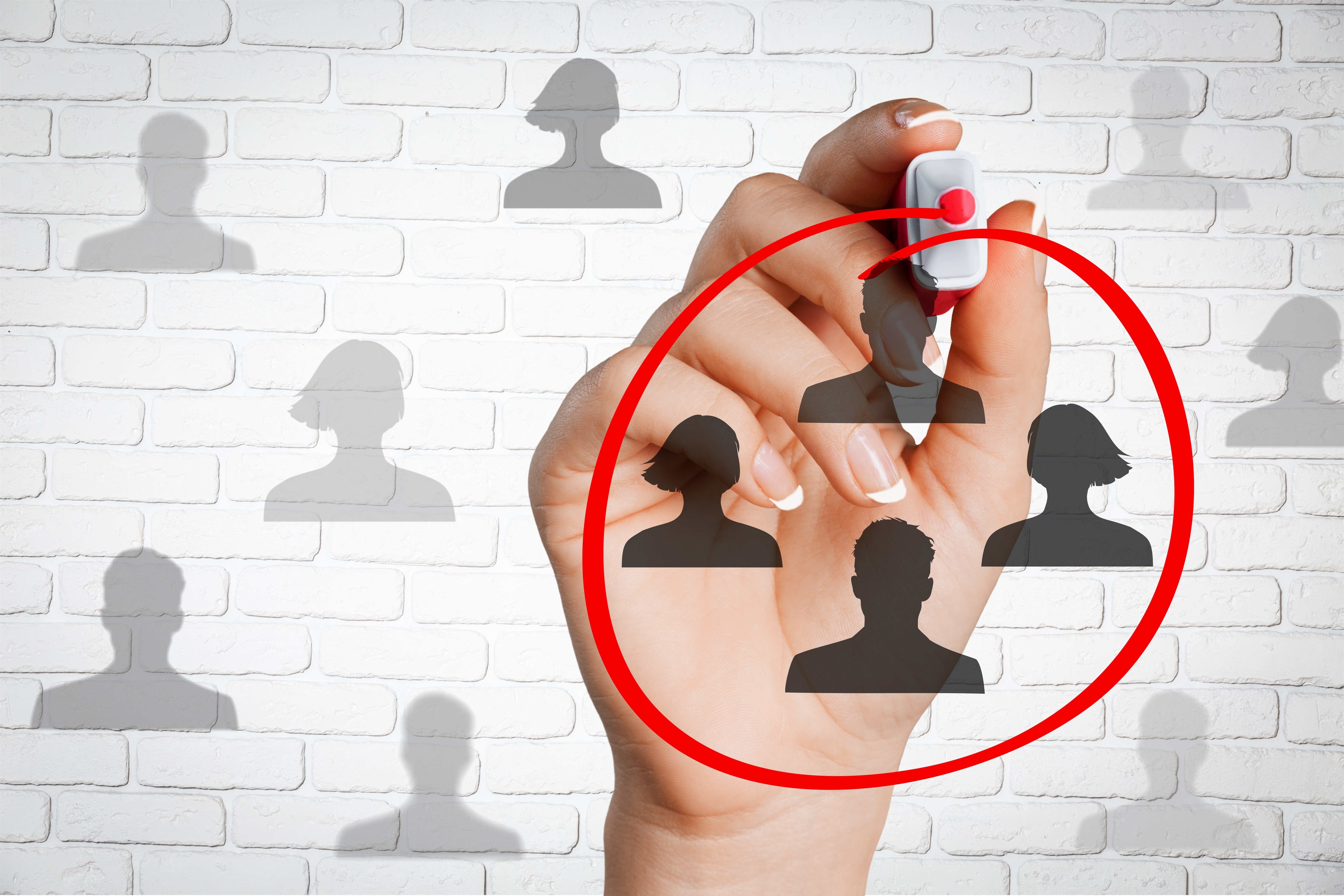 Targeting, marketing, recruit.